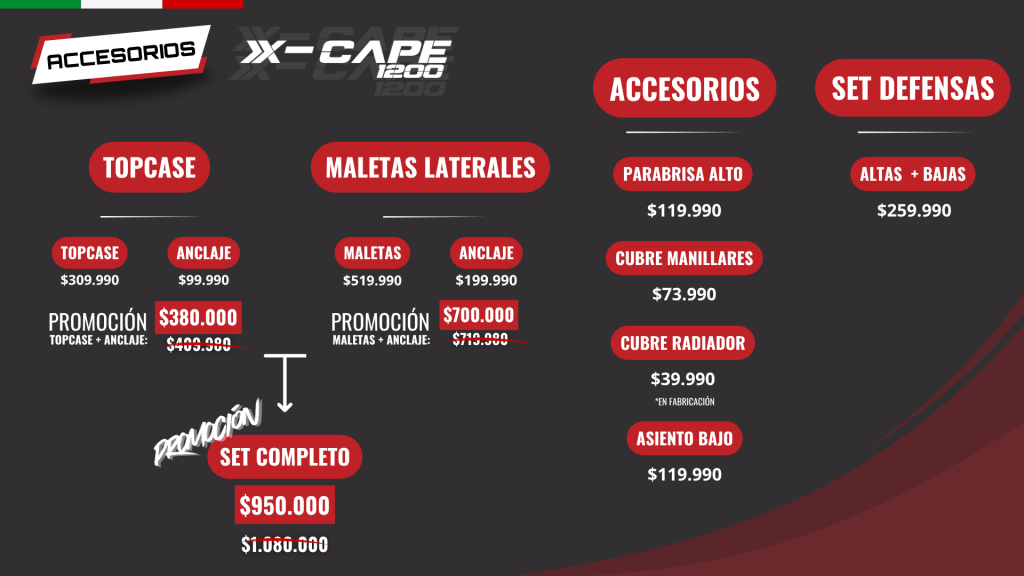 Accesorios X-Cape 1200
