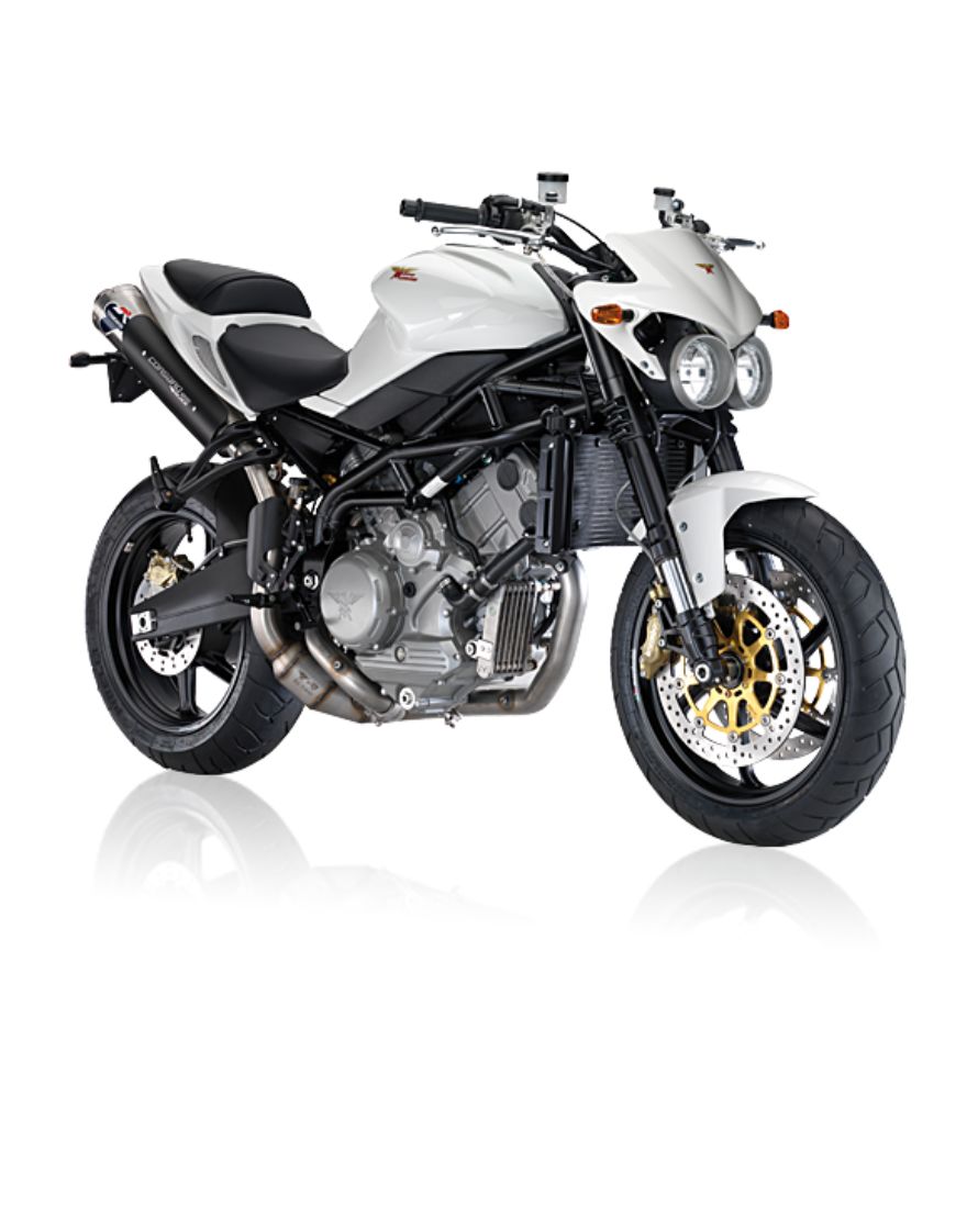 Moto Morini naked blanca de 1200 cc